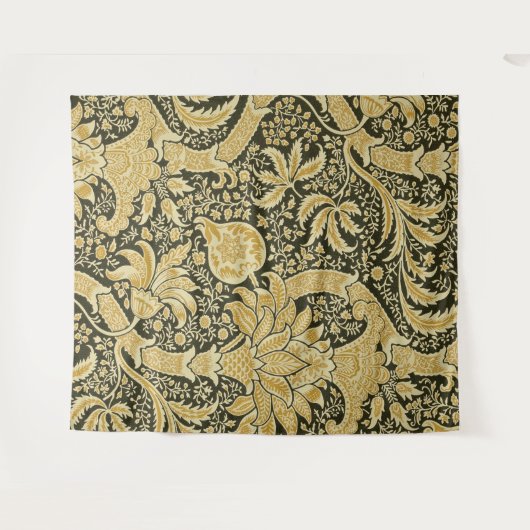 Golden Indian Pattern, William Morris Wandteppich (Vorderseite (Horizontal))