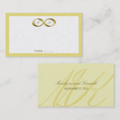 Golden Infinity Hand Clasp Hochzeit Platzkarte (Vorne/Hinten)