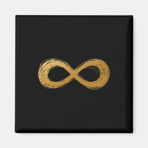 Golden Infinity Neurodiversitäts-Symbol - Autismus Magnet