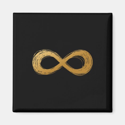 Golden Infinity Neurodiversity-Symbol - Autismus A Magnet (Vorne)