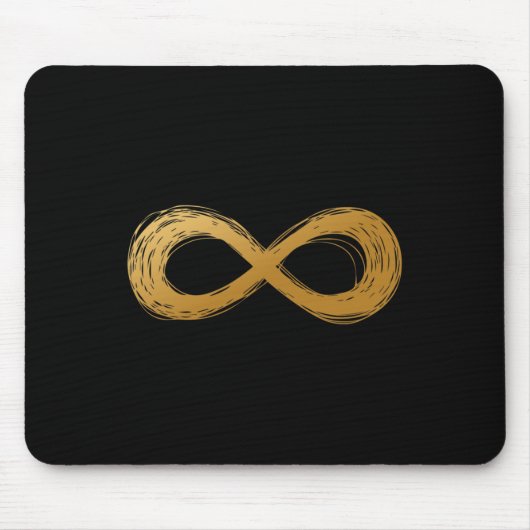 Golden Infinity Neurodiversity-Symbol - Autismus A Mousepad (Vorne)