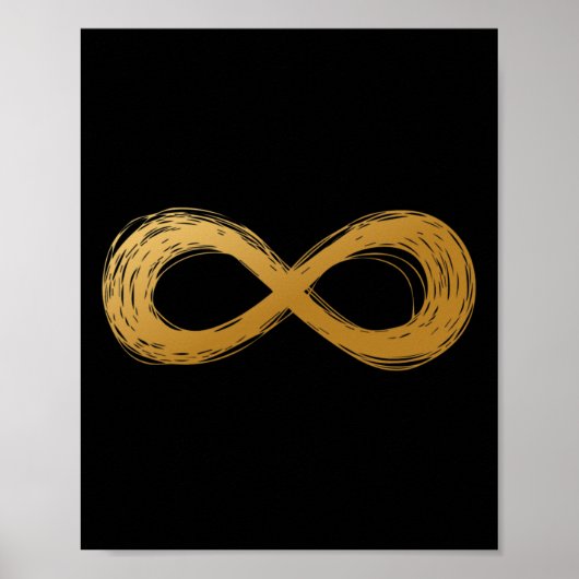 Golden Infinity Neurodiversity-Symbol - Autismus A Poster (Vorne)