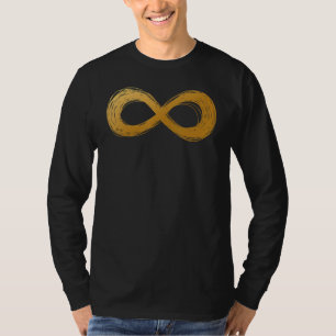 Golden Infinity Neuroversity Symbol Autismus Awar T-Shirt