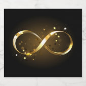 Golden Infinity Symbol Alkoholflaschenetikett (Einzelnes Label)