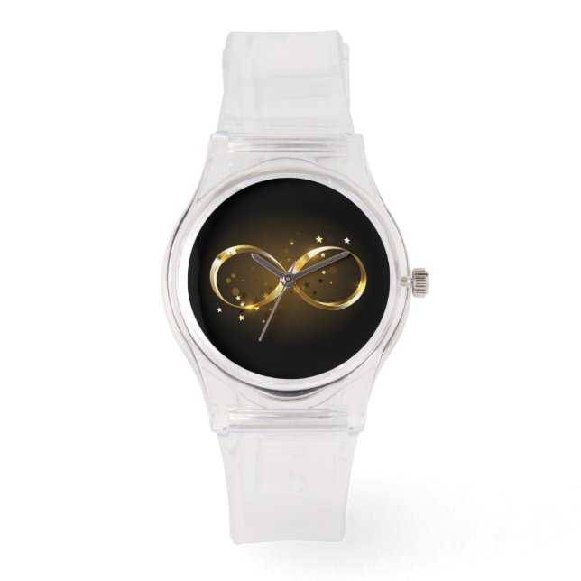 Golden Infinity Symbol Armbanduhr (Vorderseite)