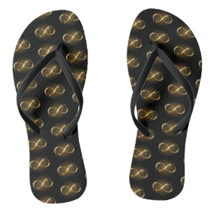 Golden Infinity Symbol Badesandalen