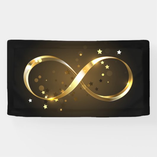 Golden Infinity Symbol Banner (Horizontal)