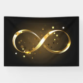 Golden Infinity Symbol Banner (Horizontal)