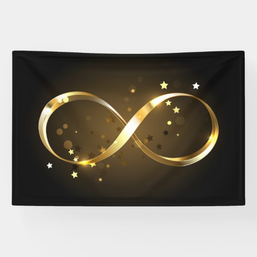 Golden Infinity Symbol Banner (Horizontal)