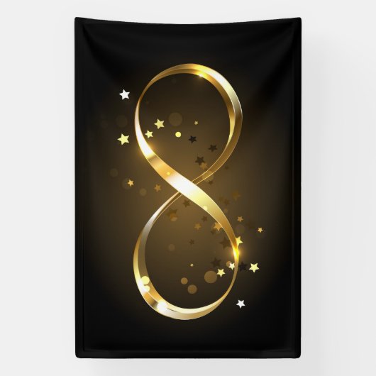 Golden Infinity Symbol Banner (Vertikal)