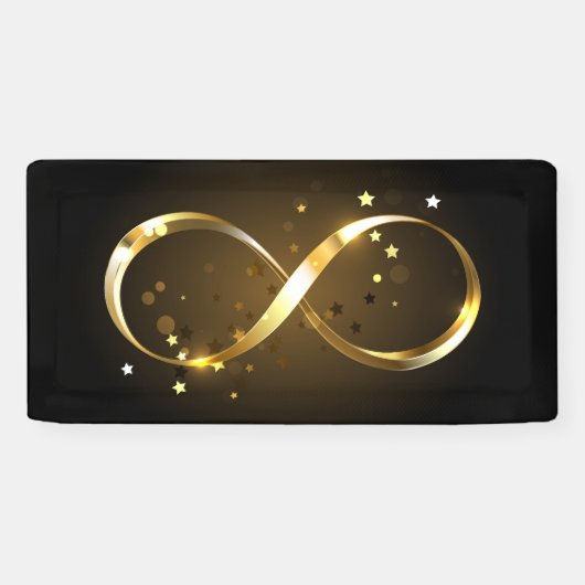 Golden Infinity Symbol Banner (Horizontal)
