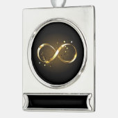 Golden Infinity Symbol Banner-Ornament Silber (Links)