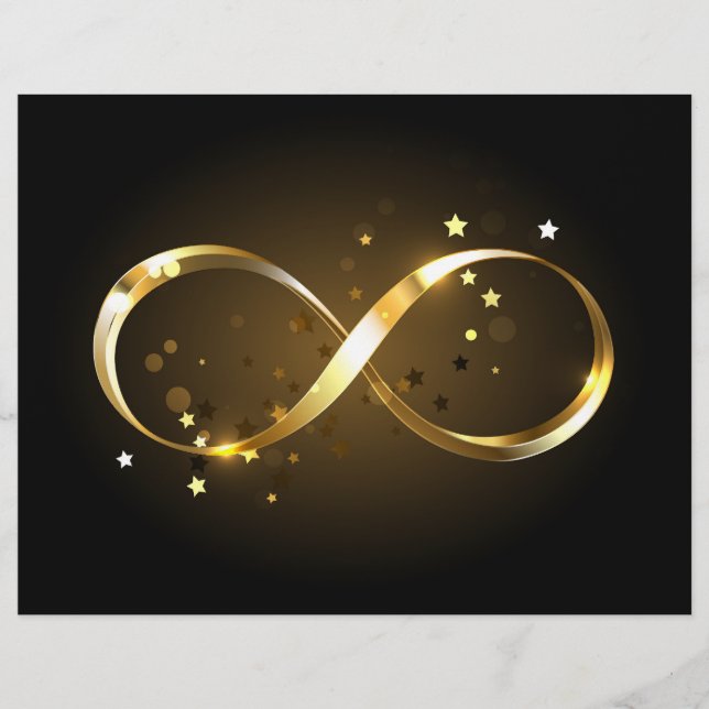 Golden Infinity Symbol Briefbogen (Vorderseite)