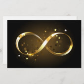 Golden Infinity Symbol Briefpapier (Vorne/Hinten)