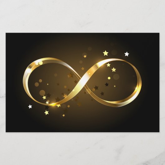 Golden Infinity Symbol Briefpapier (Vorderseite)