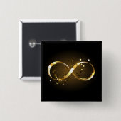 Golden Infinity Symbol Button (Vorne & Hinten)