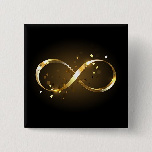 Golden Infinity Symbol Button (Vorderseite)