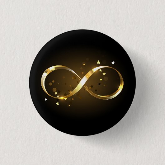 Golden Infinity Symbol Button (Vorderseite)