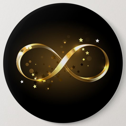Golden Infinity Symbol Button (Vorderseite)