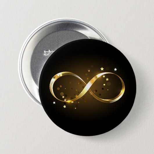Golden Infinity Symbol Button (Vorne & Hinten)