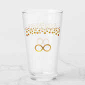 Golden Infinity Symbol & Confetti Glas (Rückseite)