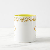 Golden Infinity Symbol & Confetti Zweifarbige Tasse (Mittel)