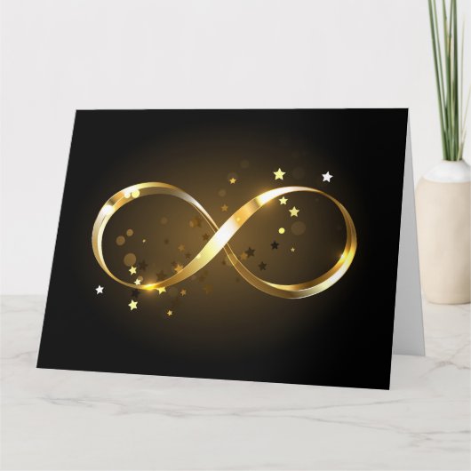 Golden Infinity Symbol Dankeskarte (Vorderseite)