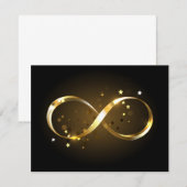 Golden Infinity Symbol Dankeskarte (Vorne/Hinten)