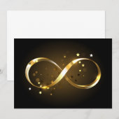 Golden Infinity Symbol Dankeskarte (Vorne/Hinten)