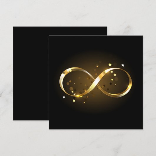 Golden Infinity Symbol Einladung (Vorne/Hinten)