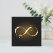 Golden Infinity Symbol Einladung (Stehend Vorderseite)