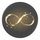 Golden Infinity Symbol Eishockey Puck (Vorderseite)