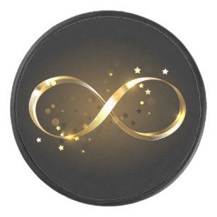 Golden Infinity Symbol Eishockey Puck