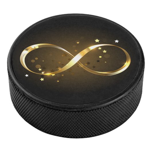 Golden Infinity Symbol Eishockey Puck (3/4)
