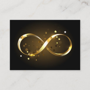 Golden Infinity Symbol Empfehlungskarte