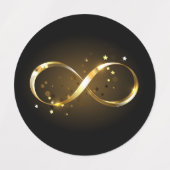 Golden Infinity Symbol Etiketten (Design 2)