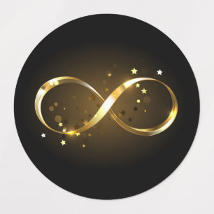 Golden Infinity Symbol Etiketten