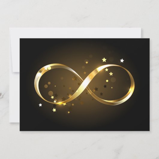 Golden Infinity Symbol Feiertagskarte (Vorderseite)