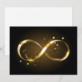 Golden Infinity Symbol Feiertagskarte (Vorne/Hinten)