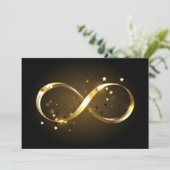 Golden Infinity Symbol Feiertagskarte (Stehend Vorderseite)