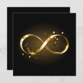 Golden Infinity Symbol Feiertagskarte (Vorne/Hinten)