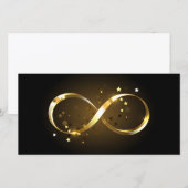 Golden Infinity Symbol Feiertagskarte (Vorne/Hinten)