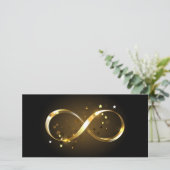 Golden Infinity Symbol Feiertagskarte (Stehend Vorderseite)