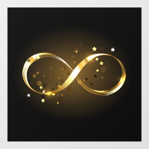 Golden Infinity Symbol Fensteraufkleber