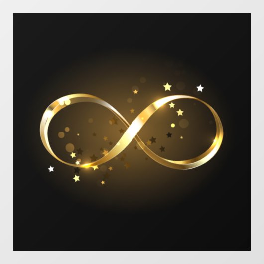 Golden Infinity Symbol Fensteraufkleber (Blatt)