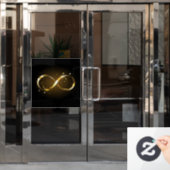 Golden Infinity Symbol Fensteraufkleber (Büro Tür)