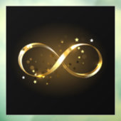 Golden Infinity Symbol Fensteraufkleber (Blatt 3)