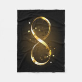 Golden Infinity Symbol Fleecedecke (Vorderseite)
