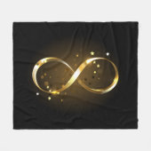 Golden Infinity Symbol Fleecedecke (Vorderseite (Horizontal))