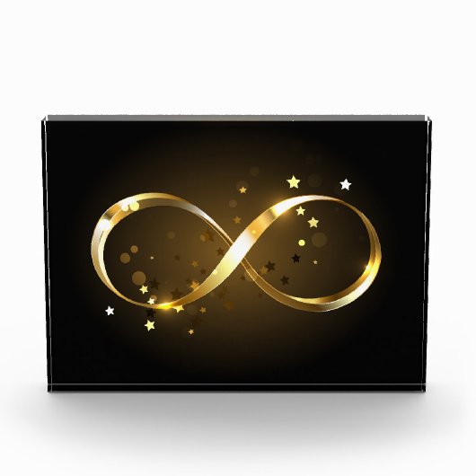 Golden Infinity Symbol Fotoblock (Vorderseite)